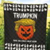 Halloween Premium Quilt | Trumpkin Make US Halloween Great Again Quilt Blanket 5