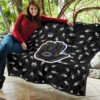 Hand Eye Hamsa Hand Skeleton Hand Patterns Premium Quilt Blanket 11