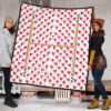 H-appy GG Dino Cute Red Heart Patterns Premium Quilt Blanket 1