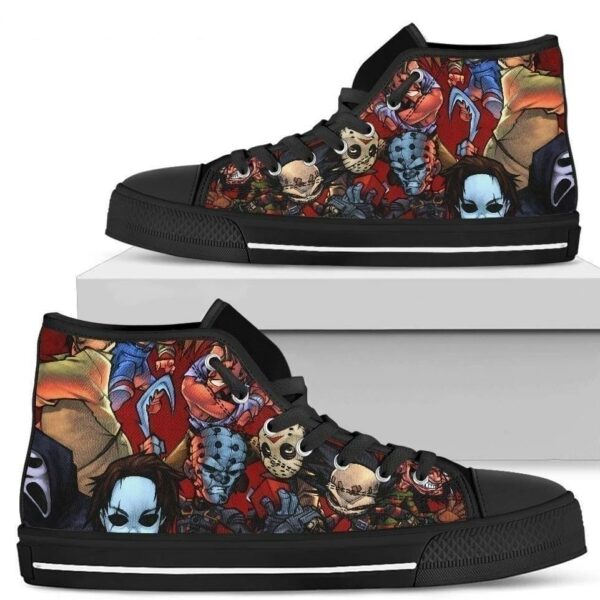 Horror Characters Sneakers High Top Shoes