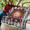 Horror Movie Chucky Wanna Play Horror Characters Game Mode Patterns Premium Quilt Blanket 11