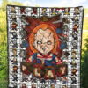 Horror Movie Chucky Wanna Play Horror Characters Game Mode Patterns Premium Quilt Blanket 5