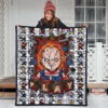 Horror Movie Chucky Wanna Play Horror Characters Game Mode Patterns Premium Quilt Blanket 3