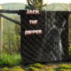 Horror Movie Jack The Ripper In City Black White Premium Quilt Blanket 13