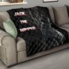 Horror Movie Jack The Ripper In City Black White Premium Quilt Blanket 15