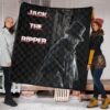 Horror Movie Jack The Ripper In City Black White Premium Quilt Blanket 1