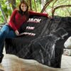 Horror Movie Jack The Ripper In City Black White Premium Quilt Blanket 11