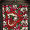 Horror Movie Joker Laughing Mouth Joker Clown Face Patterns Premium Quilt Blanket 7