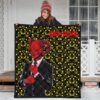 Horror Movie Red Devil Wearing Suit Premium Quilt Blanket 3