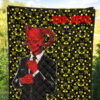 Horror Movie Red Devil Wearing Suit Premium Quilt Blanket 5