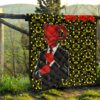 Horror Movie Red Devil Wearing Suit Premium Quilt Blanket 13