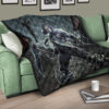 Horror Movie Thanatos With Skull Face Scary Night Premium Quilt Blanket 17