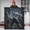 Horror Movie Thanatos With Skull Face Scary Night Premium Quilt Blanket 3