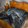 Horror Movie Thanatos With Skull Face Scary Night Premium Quilt Blanket 19