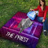 Horror Movie The Priest Ghost Against Jesus Premium Quilt Blanket 9