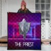 Horror Movie The Priest Ghost Against Jesus Premium Quilt Blanket 3