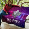 Horror Movie The Priest Ghost Against Jesus Premium Quilt Blanket 11