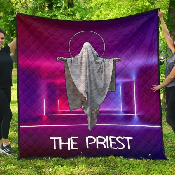 Horror Movie The Priest Ghost Against Jesus Premium Quilt Blanket