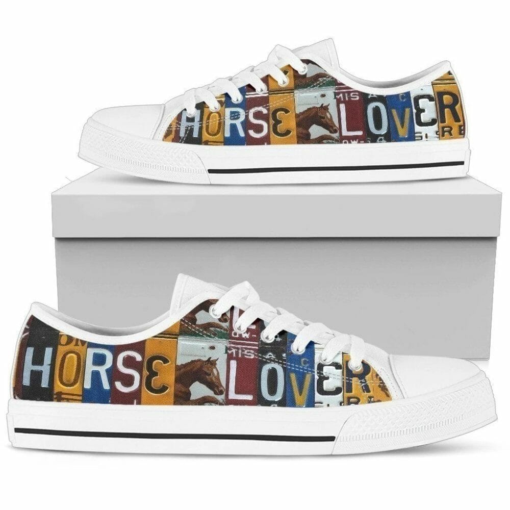 Horse Lover Low Top Shoes Style Gift Idea