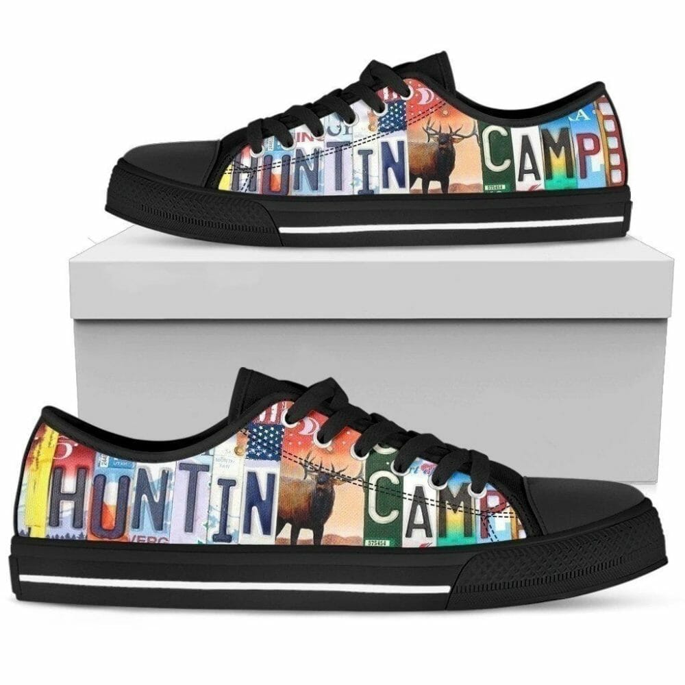 Hunting Camp Men Sneakers Love Hunting Camping