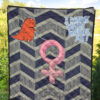 I Want What Wants Me Orange Dino Female Icon Premium Quilt Blanket 5