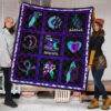 I wear Teal And Purple Suicide Prevent Awareness Quilt Blanket 1