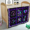 I wear Teal And Purple Suicide Prevent Awareness Quilt Blanket 21