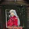 Inuyasha Anime Premium Quilt Cute Angry Inuyasha Lantern Text Black Quilt Blanket 7