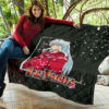 Inuyasha Anime Premium Quilt Cute Angry Inuyasha Lantern Text Black Quilt Blanket 11