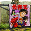 Inuyasha Anime Premium Quilt Inuyasha Kagome And The Gang Sakura Blossom Pink Quilt Blanket 13