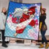 Inuyasha Anime Premium Quilt Inuyasha Using Sword Sakura Blossom Flower Flying Quilt Blanket 1