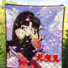 Inuyasha Anime Premium Quilt Sango And Kirara Hugging Sakura Blossom Kanji Text Quilt Blanket 5