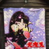 Inuyasha Anime Premium Quilt Sango And Kirara Hugging Sakura Blossom Kanji Text Quilt Blanket 7