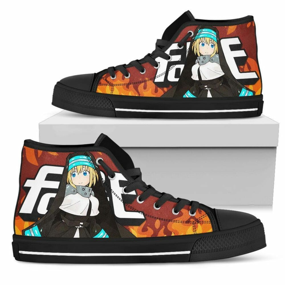 Iris Fire Force Sneakers Anime High Top Shoes Fan Gift Idea