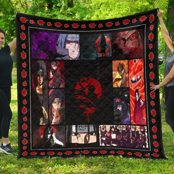 Itachi Uchiha Akatsuki Naruto Premium Quilt Blanket Anime Home Decor Custom For Fans