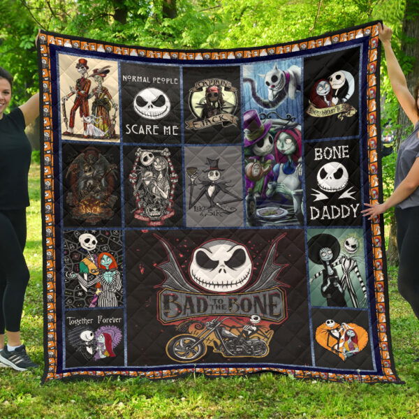 Jack And Sally The Nightmare Before Christmas Premium Quilt Blanket Cartoon Home Decor Custom For Fans