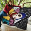 Jack & Sally Love Quilt Blanket Half Face Mixed Gift Idea 11