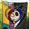 Jack & Sally Love Quilt Blanket Half Face Mixed Gift Idea 5