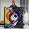 Jack & Sally Love Quilt Blanket Half Face Mixed Gift Idea 3