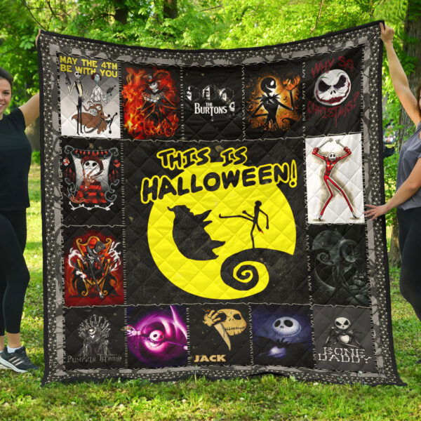 Jack Skellington The Nightmare Before Christmas Premium Quilt Blanket Cartoon Home Decor Custom For Fans