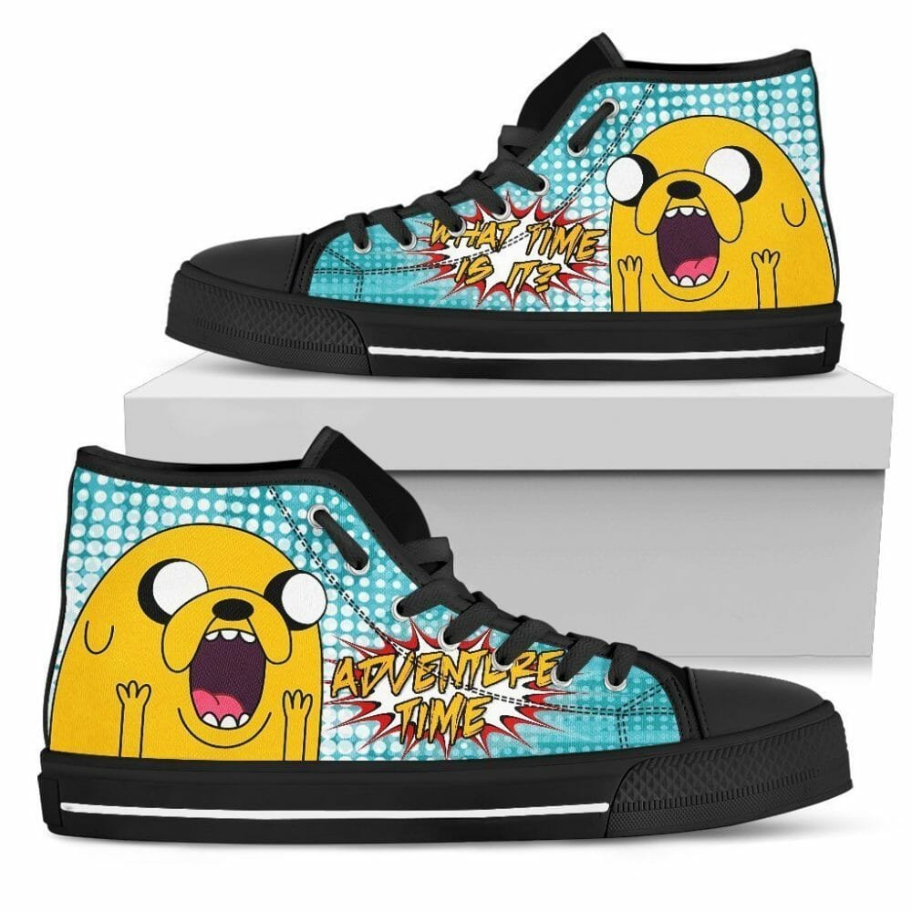 Jake The Dog Sneakers Adventure Time High Top Shoes Idea Gift