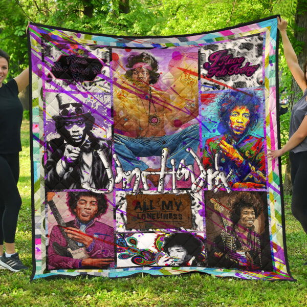 Jimi Hendrix Premium Quilt Blanket Singer Home Decor Custom For Fans