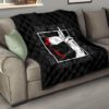 Jujutsu Kaisen Anime Premium Quilt Satoru Gojo Face Shadow Hand Sign Black White Quilt Blanket 15