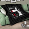 Jujutsu Kaisen Anime Premium Quilt Satoru Gojo Face Shadow Hand Sign Black White Quilt Blanket 17