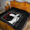 Jujutsu Kaisen Anime Premium Quilt Satoru Gojo Face Shadow Hand Sign Black White Quilt Blanket 19