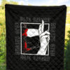 Jujutsu Kaisen Anime Premium Quilt Satoru Gojo Face Shadow Hand Sign Black White Quilt Blanket 5