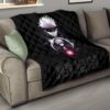 Jujutsu Kaisen Anime Premium Quilt Satoru Gojo Magic Ball Red Power Black Quilt Blanket 13