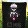 Jujutsu Kaisen Anime Premium Quilt Satoru Gojo Magic Ball Red Power Black Quilt Blanket 5