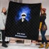 Jujutsu Kaisen Anime Premium Quilt Satoru Gojo Smiling Hand Sign I'm The Strongest Quilt Blanket 1