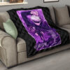 Jujutsu Kaisen Anime Premium Quilt Smiling Satoru Gojo Purple Power Quilt Blanket 15